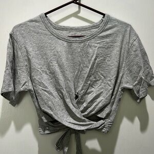 aerie Grey tie back Crop top